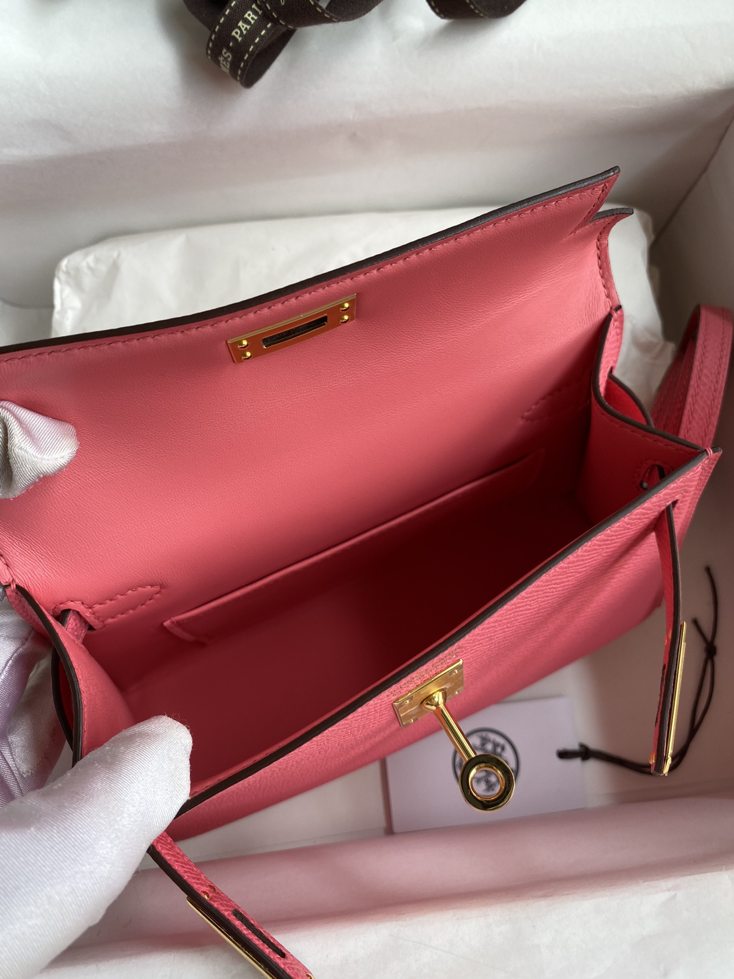 Hermes Kelly Mini II Bag 19CM In Rose Pink Epsom Leather